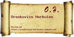 Oreskovics Herkules névjegykártya